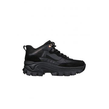 Pantofi sport cu aspect masiv si insertii de piele intoarsa Hi-Ryze - Kewl Ave - Negru