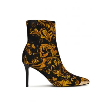 Botine dama 79VA3S51 -  Textil - Negru/Auriu
