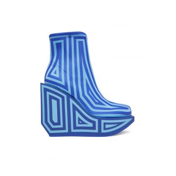 Botine dama  Blue Mix Wa Bootie Hi - albastru - textil