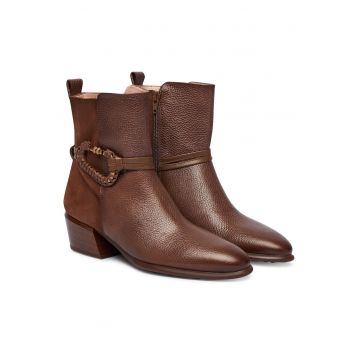 Botine dama C002 PHI254297 -  Piele naturala - Maro