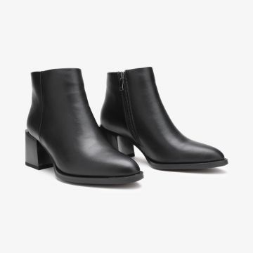 Botine dama din Piele Ecologica CRL0658 Negru
