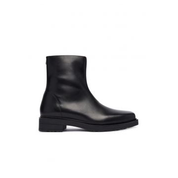 Botine dama K103 2Y0021 L048 -  Piele naturala - Negru