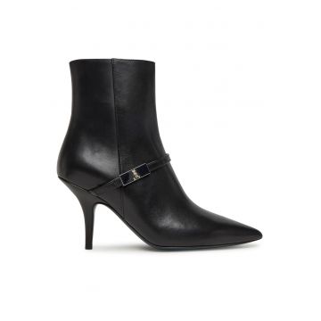 Botine dama K103 8Y0113/L048 -  Piele naturala - Negru