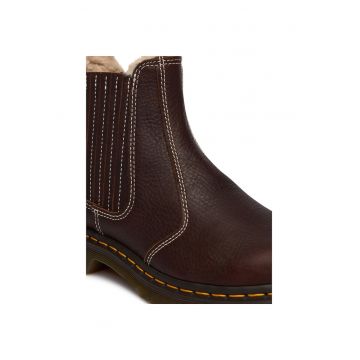 Botine dama -  piele naturala - culoare maro - interior plastic