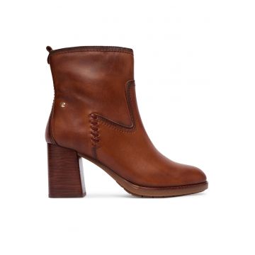 Botine dama  piele naturala - maro