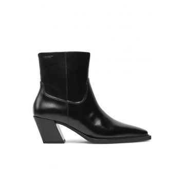 Botine dama  piele naturala - negru