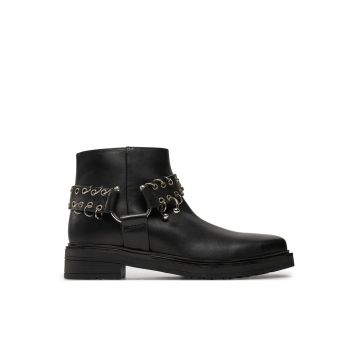 Botine dama  piele naturala - Negru