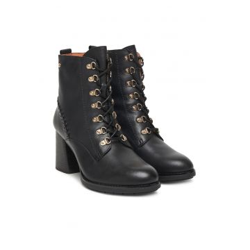 Botine dama  Piele naturala - Negru - Negru