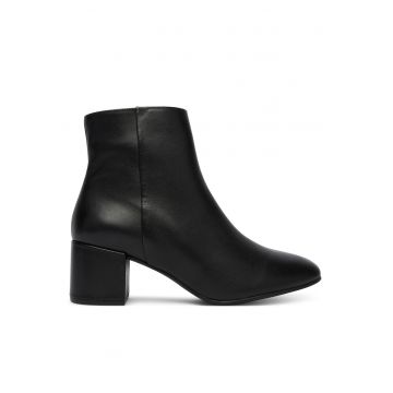 Botine dama - piele naturala - negru - Negru