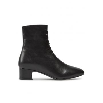 Botine dama  Victoria - piele naturala - negru