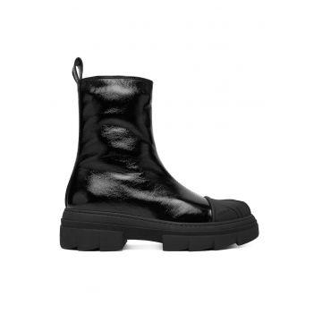 Botine dama YI59FGU-BX4218-O -  Piele naturala - Negru -