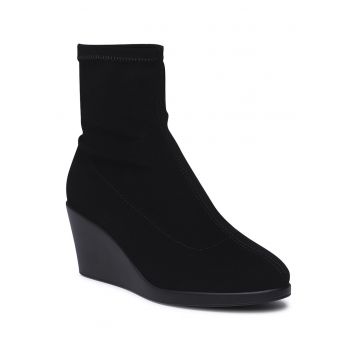 Botine femei -  material textil - negru - 38 EU -