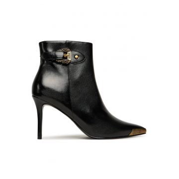Botine femei -  piele ecologica - negru -
