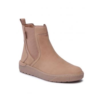Botine femei -  piele naturala - bej -
