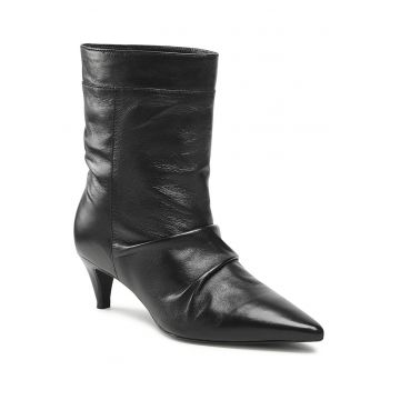 Botine femei -  piele naturala - negru -