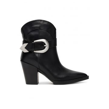 Botine femei -  piele naturala - negru -