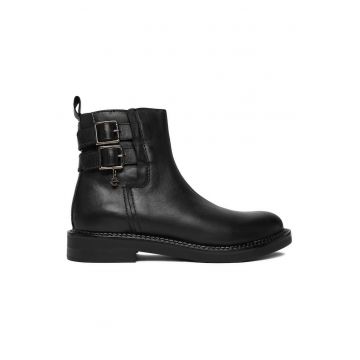 Botine femei -  piele naturala - negru