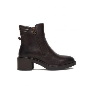 Botine femei - U S Polo Assn - piele naturala - maro -