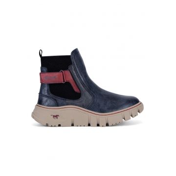 Botine femeie -  material textil - albastru -