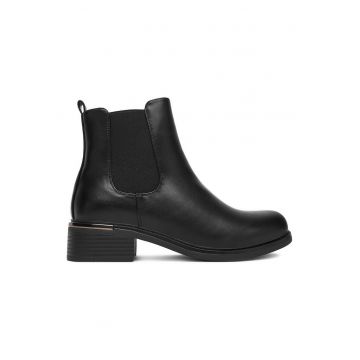 Botine femeie -  material textil - negru -