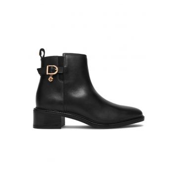Botine femeie -  piele naturala - negru
