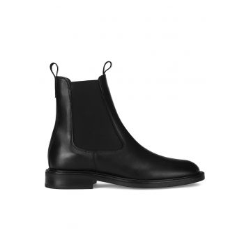 Botine femeie -  piele naturala - negru -