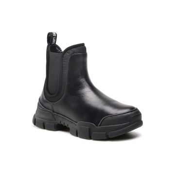 Botine femeie -  piele naturala - negru -