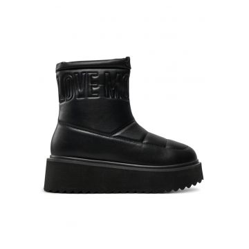 Botine femeie -  tesatura - negru -