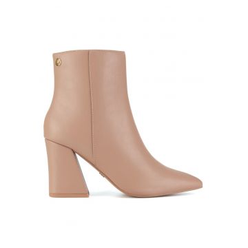 Botine femeie -  textil - bej -