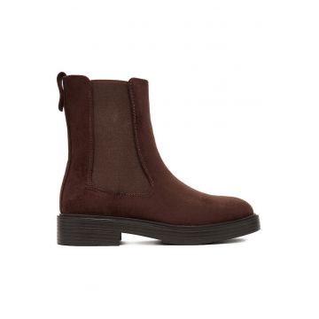 Botine femeie -  textil - maro