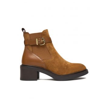 Botine femeie - U S Polo Assn - piele naturala - maro -