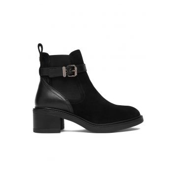 Botine femeie - U S Polo Assn - piele naturala - negru -