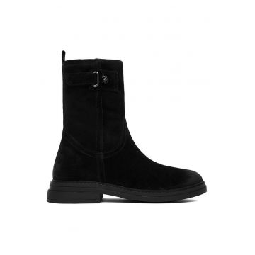 Botine femeie - U S Polo Assn - piele naturala - negru -