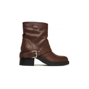Botine pentru femei -  piele ecologica - maro -