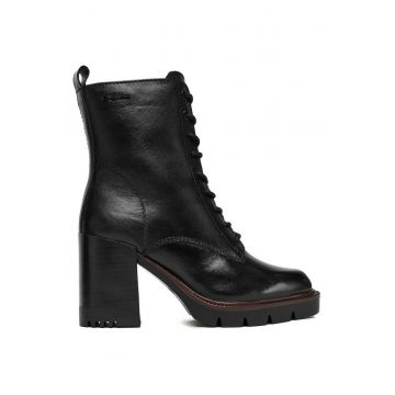 Botine pentru femei -  piele naturala - negru -