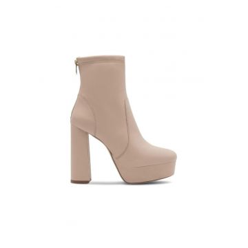 Botine  piele naturala - bej