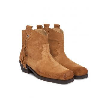 Botine  piele naturala - maro