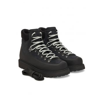 Ghete barbati  Black Roccia Vet - piele naturala - Negru