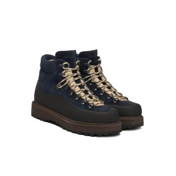 Ghete barbati  bleumarin - piele naturala - model Roccia Vet Due Gomma