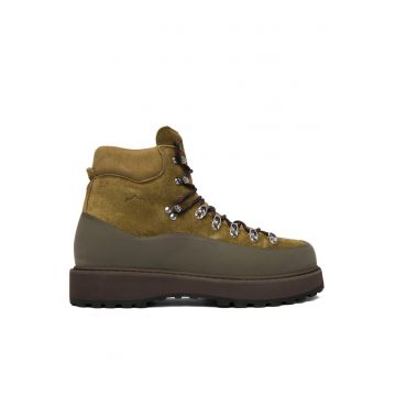Ghete barbati  Capers verde - piele naturala - model Roccia Vet Due Gomma