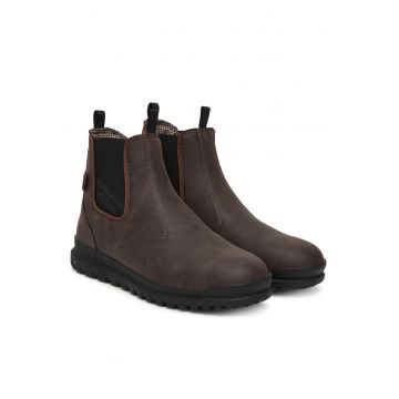 Ghete barbati -  piele ecologica - maro -