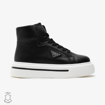 Ghete dama din Piele Naturala CRL0647 NEGRU