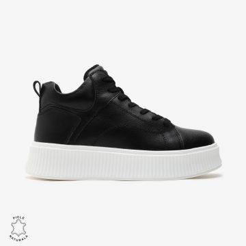 Ghete dama din Piele Naturala CRL0648 NEGRU