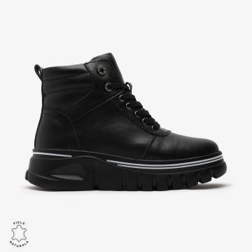 Ghete dama din Piele Naturala CRL0650 Negre