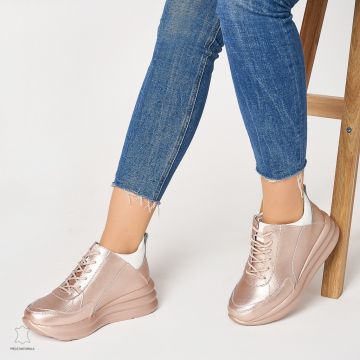 Ghete dama din Piele Naturala CRL0653 Champagne