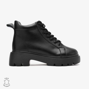 Ghete dama din Piele Naturala CRL0677 Negre