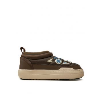 Ghete dama  Park Soft Flower 80D - maro - piele ecologica