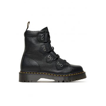 Ghete dama -  piele naturala - negru -