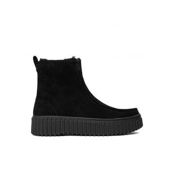 Ghete dama  Torhill Cozy - piele naturala - Negru
