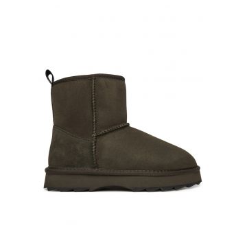 Ghete de zapada  piele naturala - verde -